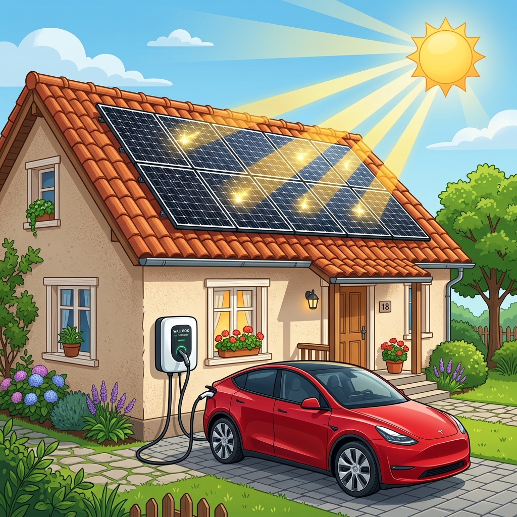 Wallbox + panneaux solaires en Provence : recharger son VE gratuitement en autoconsommation